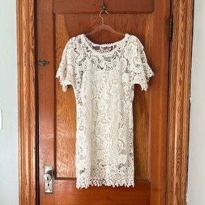 100% Cotton White Crochet Dress